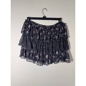Ulla Johnson Orion Silk Skirt in Midnight Size 12